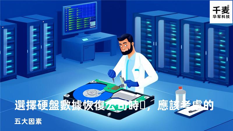 選擇硬盤數據恢復公司時，應該考慮的五大因素